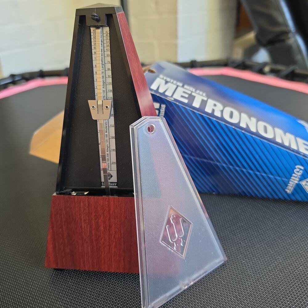 Wittner Metronome Malzel Plastic Case Walnut Wood Grain Color Made in Germany